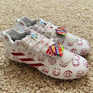 Adidas Men's Freak 22 Big Mood Football Cleats White Red, Size 13 (New)